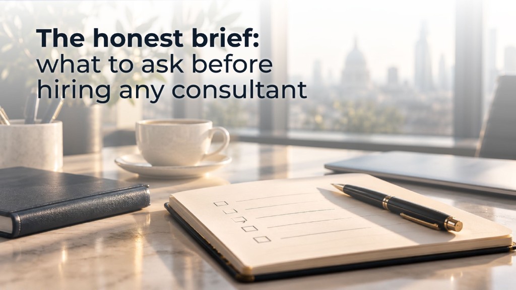 The honest brief: what to ask before hiring any consultant